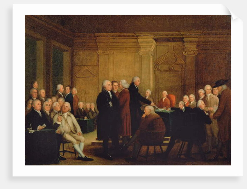 Congress Voting Independence, c.1795-1801 by Robert Edge and Savage Edward (1761-1817) Pine