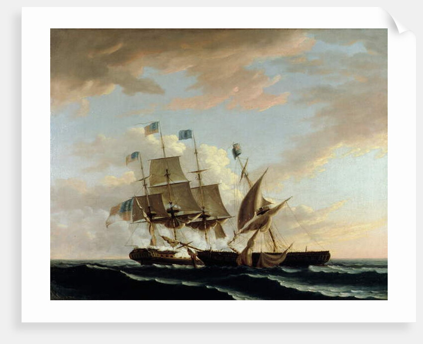 The 'Constitution' and the 'Guerriere' by Thomas Birch