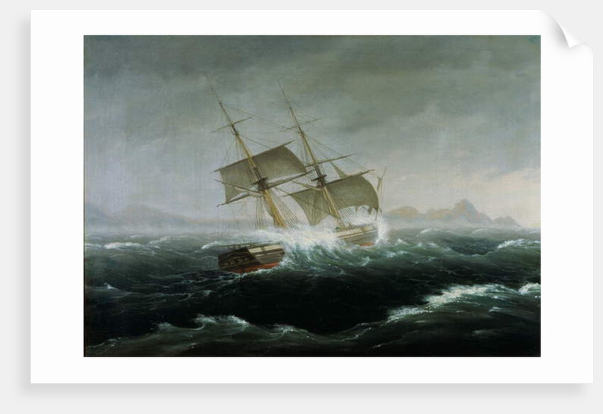 Sailing Vessel in a Heavy Sea by Thomas Birch