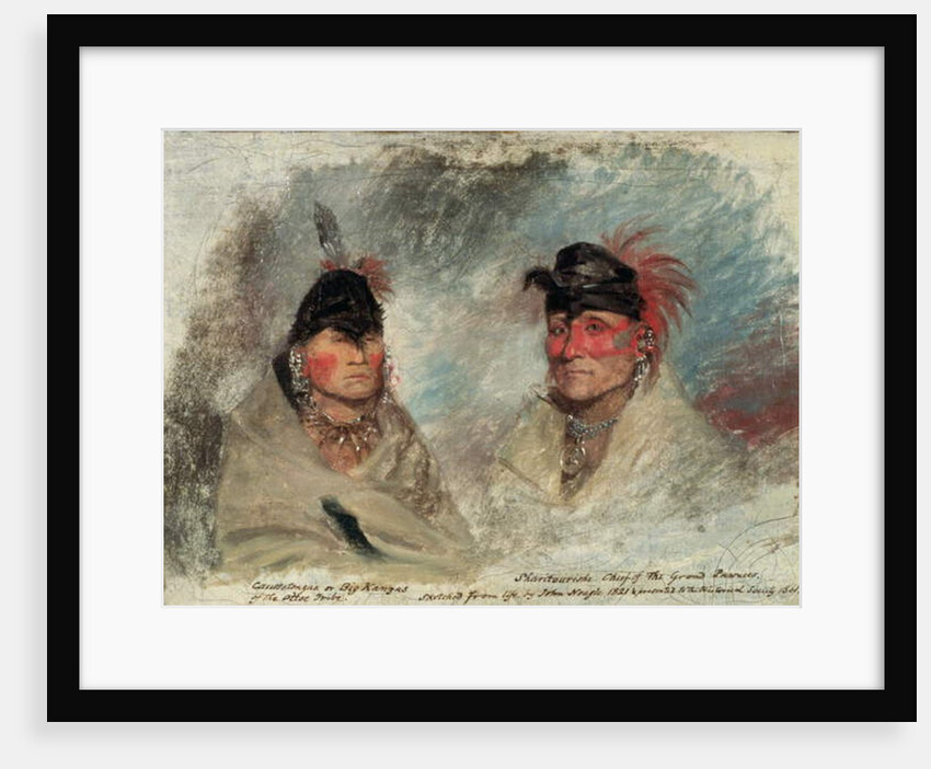 Big Kansas, or Caussetongua, and Sharitarishe, Chief of the Grand Pawnees, 1821 by John Neagle