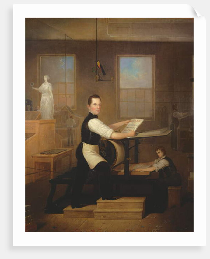 Howell Evans and his Printing Shop, 1844 by Robert Street