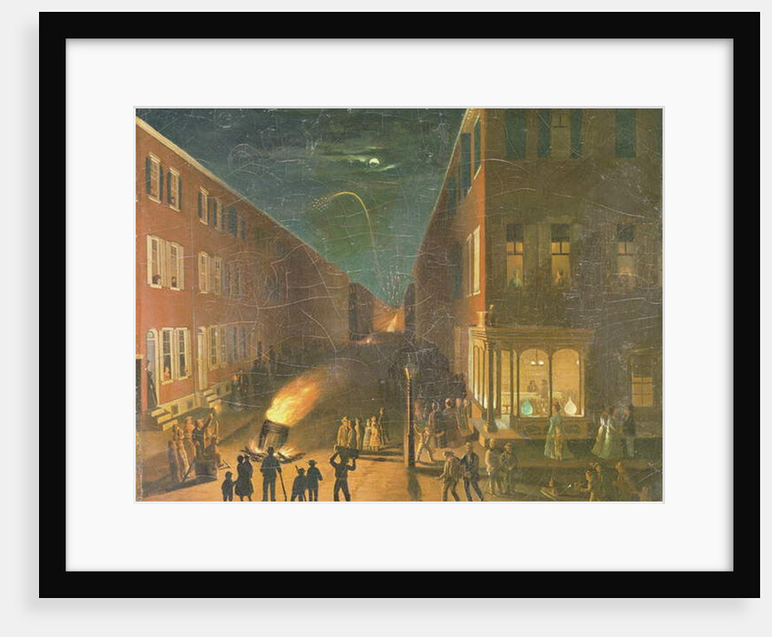 Election Night Bonfire, 1864 by Bernard Uhle