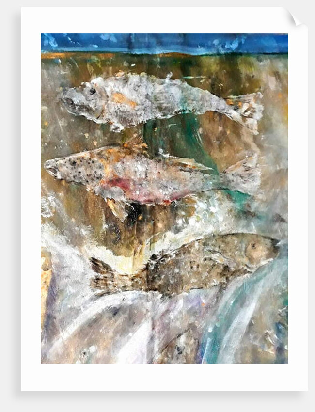 Fish Rising detail 3, 2018 by jocasta shakespeare