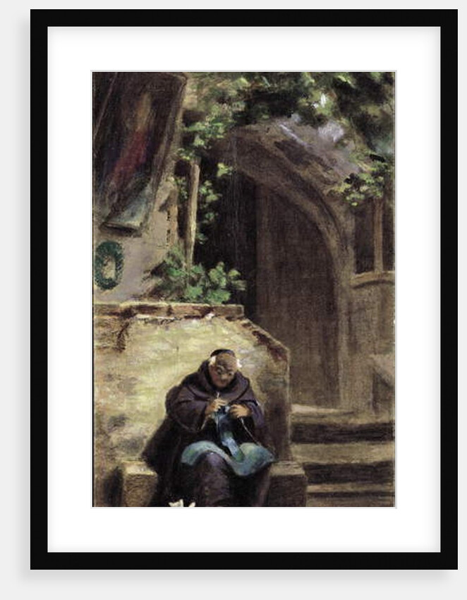 Knitting Monk by Carl Spitzweg