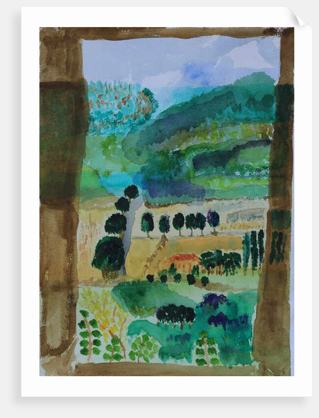 View of fields from window, 2009 by Cosima Duggal