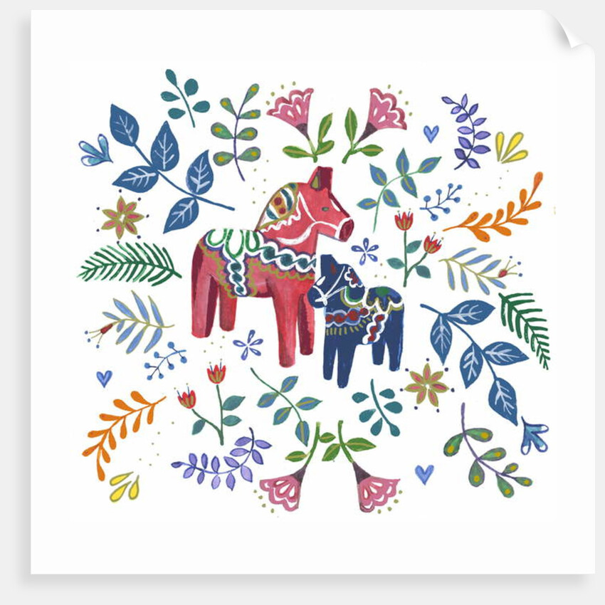 Swedish Dala Horse, 2018 by Elizabeth Rider