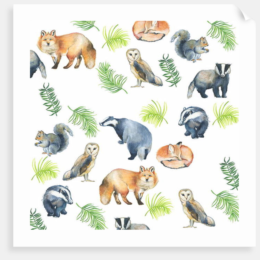 Woodland Animals, 2017 by Elizabeth Rider