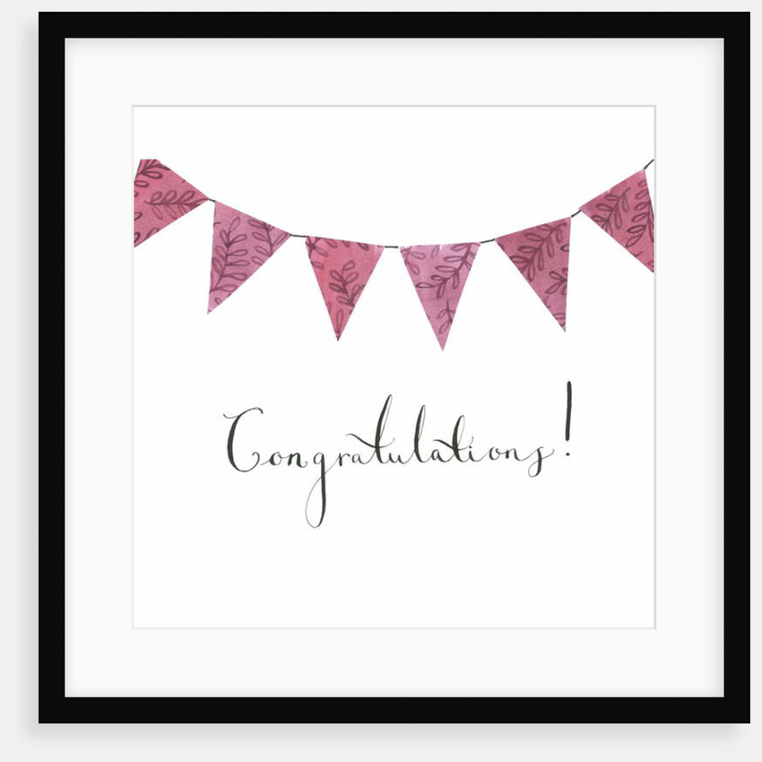 Congratulations Bunting, 2018 by Elizabeth Rider