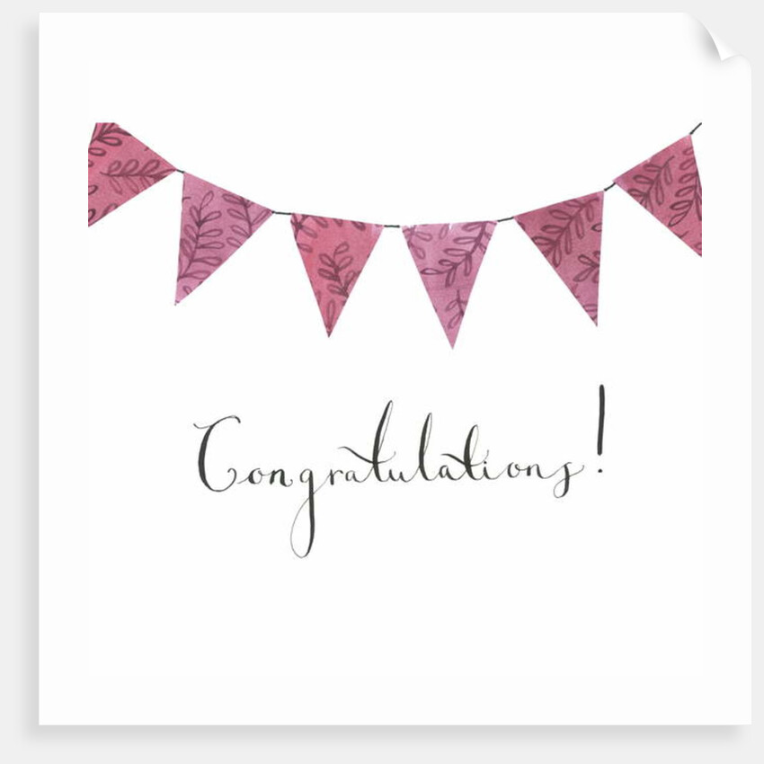 Congratulations Bunting, 2018 by Elizabeth Rider