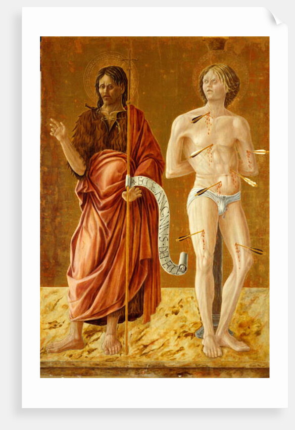 St. John the Baptist and St. Sebastian, c.1450-70 by Giovanni Boccati or Boccatto