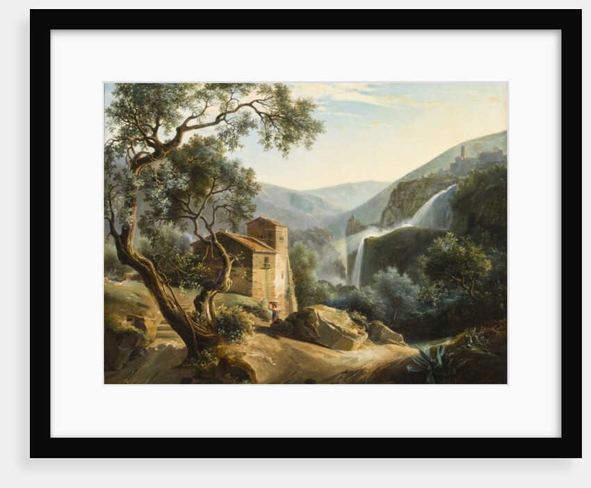 Landscape with a waterfall, c.1830 by Achille Hector Camille Debray