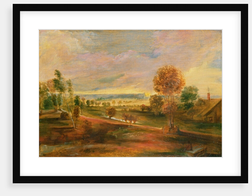 Landscape with Farm Buildings: Sunset, 17th century by Peter Paul Rubens