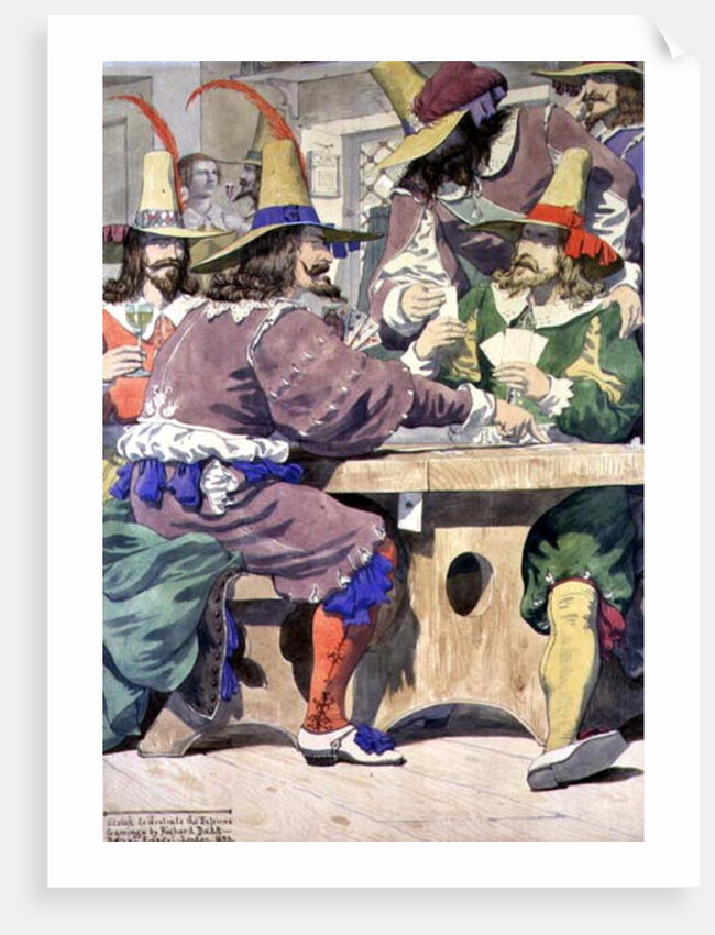 Gaming, sketch illustrating the Passions, 1853 by Richard Dadd