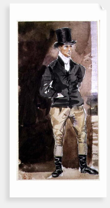 Coachman standing, turned somewhat to the right, 19th century by Ferdinand Victor Eugene Delacroix