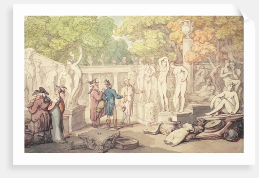 A Statuary's Yard, 19th century by Thomas Rowlandson