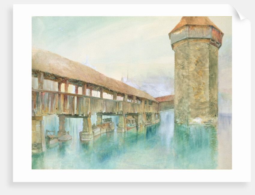Kapelbrucke, Lucerne, 19th century by John Ruskin