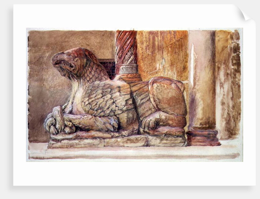 Gryphon, Verona, 19th century by John Ruskin
