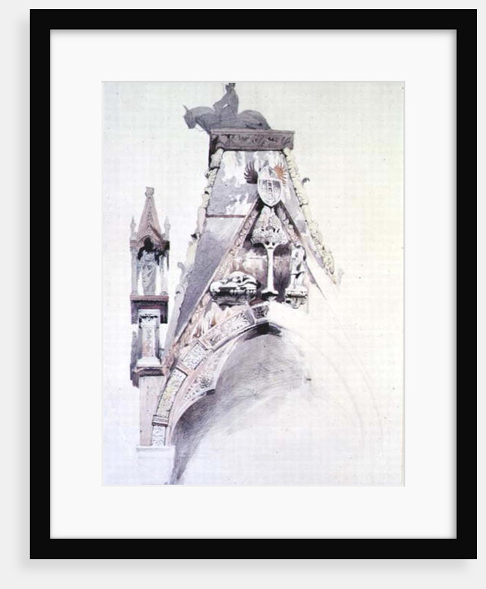 The Tomb of Mastino II, Santa Maria Antica, Verona, 19th century by John Ruskin