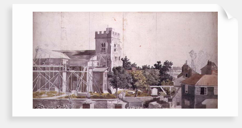 Twickenham Church under Scaffolding, 18th century by Samuel Scott