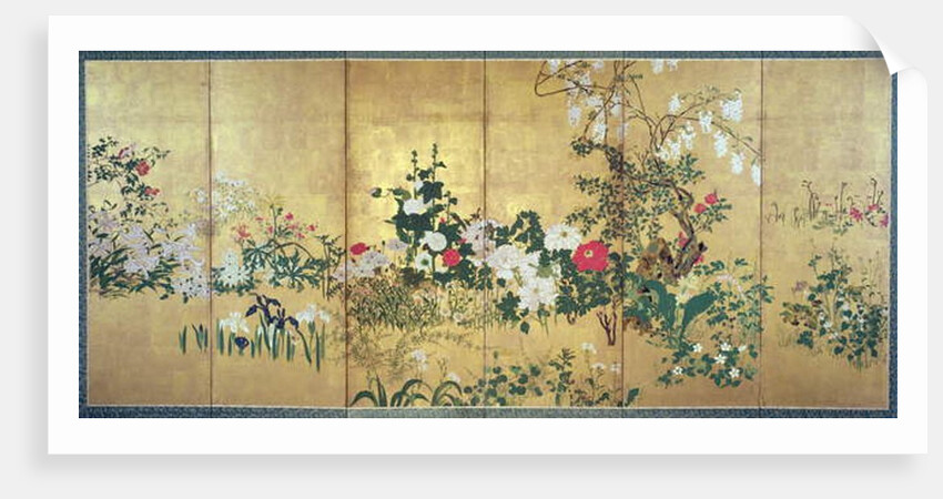 Flowers of the Four Seasons by Watanabe (attr. to) Shiko