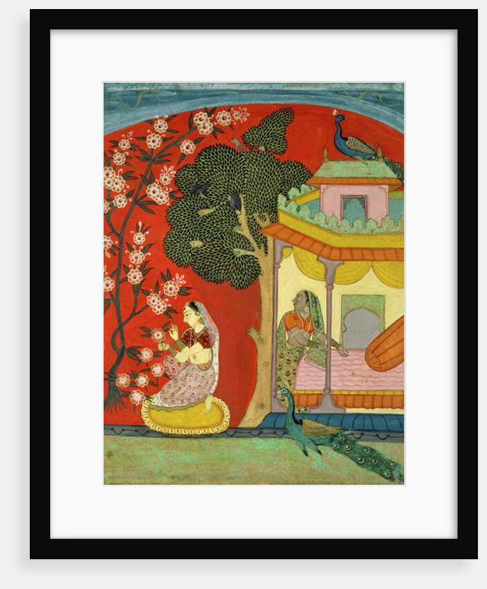 A Lady Plucking Blossoms, Southern Rajasthan or Deccan, c.1675 by Indian School