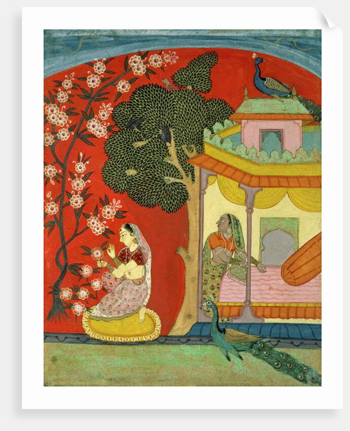 A Lady Plucking Blossoms, Southern Rajasthan or Deccan, c.1675 by Indian School