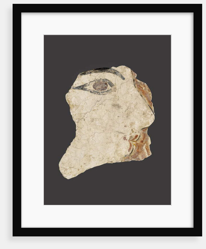 Fragment of a fresco depicting a woman's face, Late Minoan I Period by Minoan Minoan