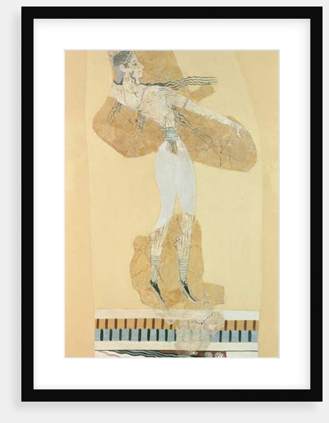 Fragment of a fresco depicting a Taureador from the palace at Knossos, Late Minoan I Period by Greek Greek