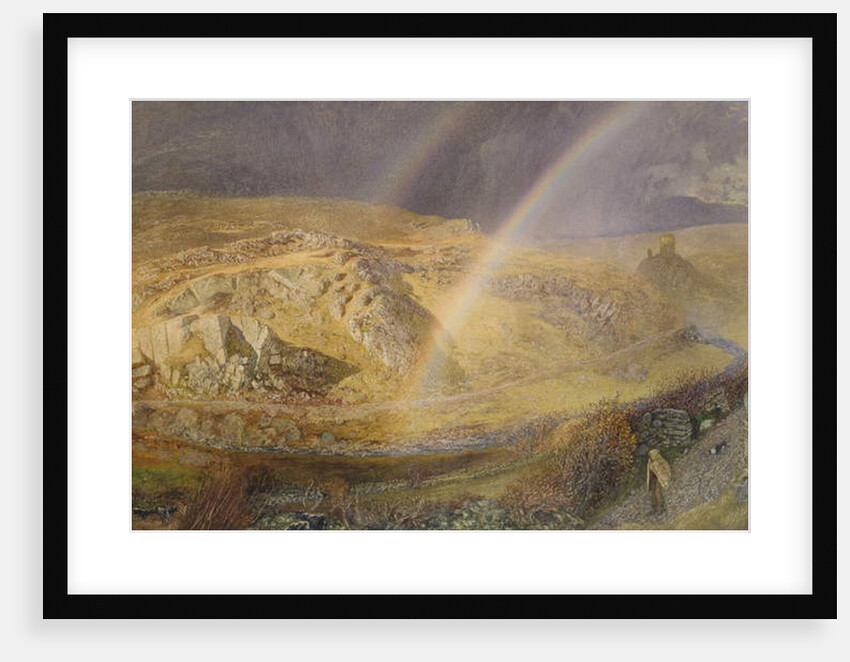 A November Rainbow, Dolwyddelan Valley, November 11 1866, 1 p.m. 1866, 1866 by Alfred William Hunt