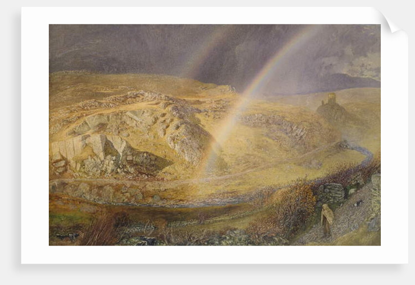 A November Rainbow, Dolwyddelan Valley, November 11 1866, 1 p.m. 1866, 1866 by Alfred William Hunt