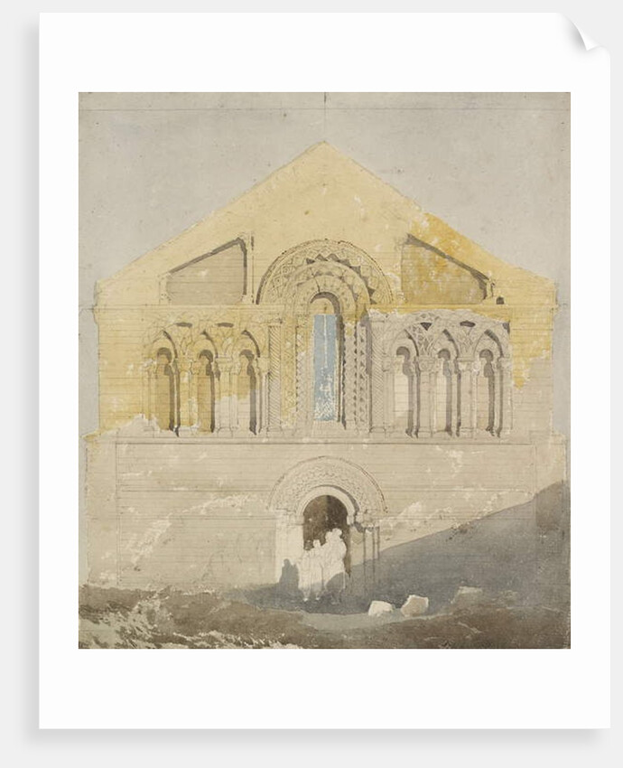 West Front of Castle Rising Church, Norfolk by John Sell Cotman