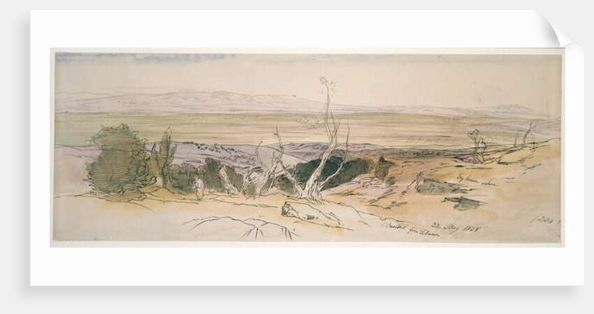 Baalbek from Lebanon, 1858 by Edward Lear