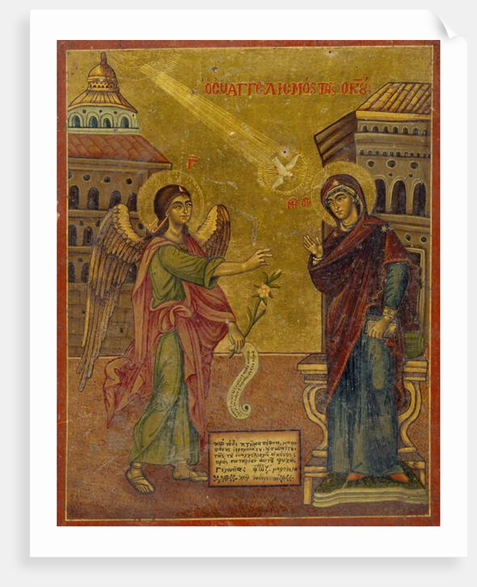 Icon of The Annunciation by John, 18th-19th century by School Greek