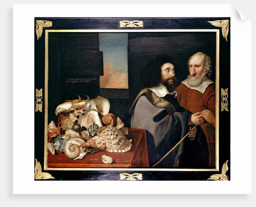 John Tradescant the Younger with Roger Friend and a Collection of Exotic Shells, 1645 by Thomas de (attr. to) Critz