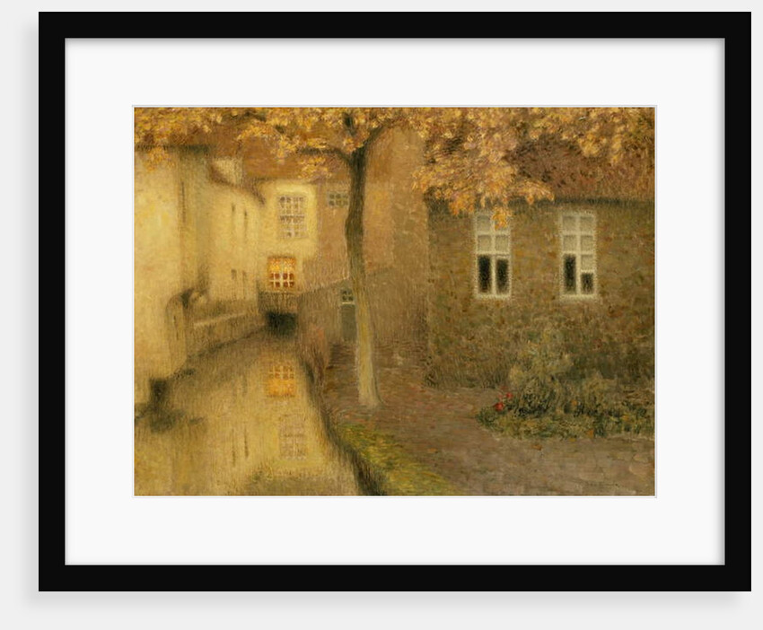 A Canal in Bruges at Dusk, c. 1898 by Henri Eugene Augustin Le Sidaner