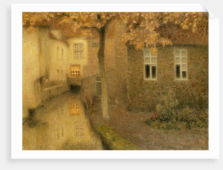 A Canal in Bruges at Dusk, c. 1898 by Henri Eugene Augustin Le Sidaner