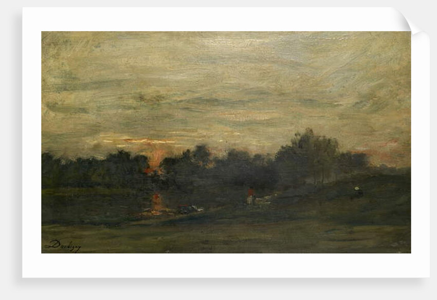 Landscape: Sunset by Charles Francois Daubigny
