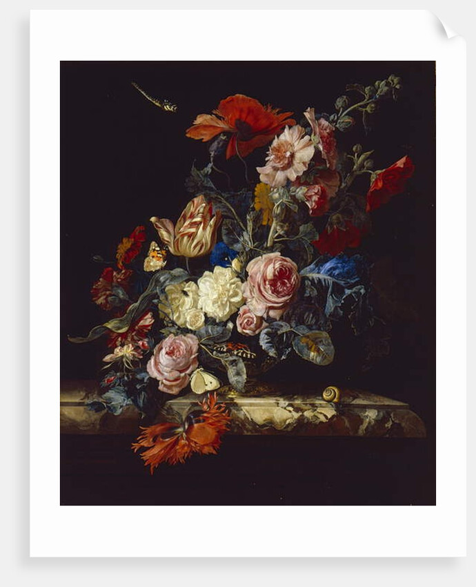 A Vase of Flowers, 1663 by Willem van Aelst
