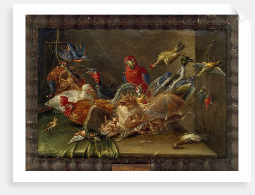 Decorative Still-Life Composition with Birds and Two Bats by Jan van the Elder Kessel