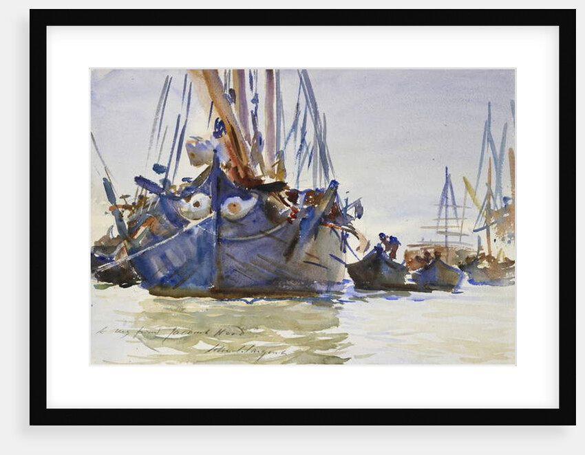 Italian sailing Vessels at Anchor by John Singer Sargent
