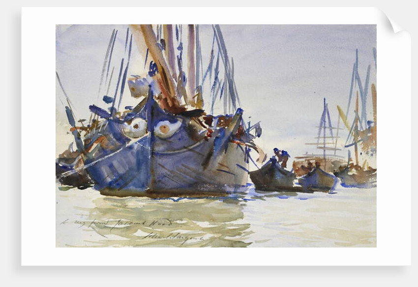 Italian sailing Vessels at Anchor by John Singer Sargent