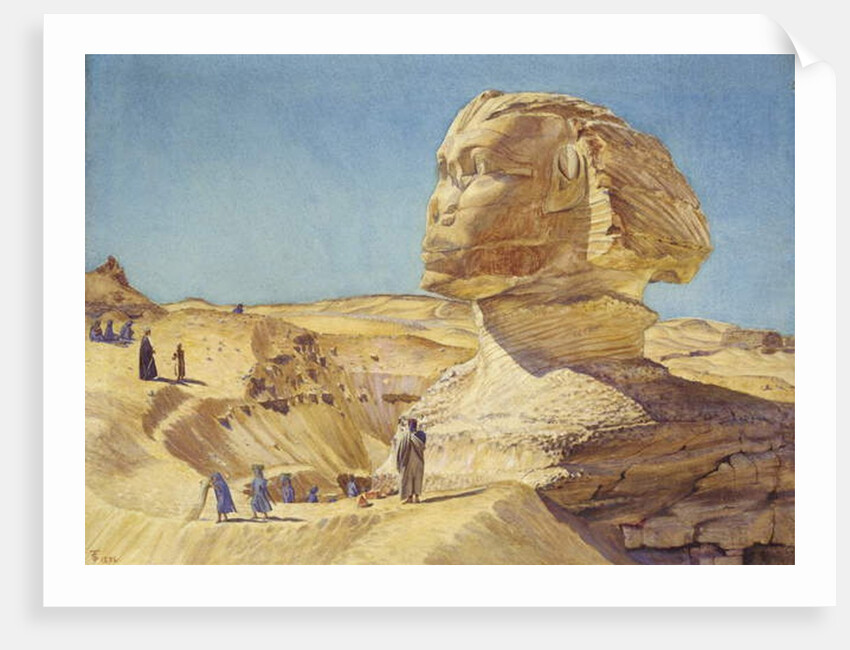 The Great Sphinx at the Pyramids of Giza, 1854 by Thomas Seddon