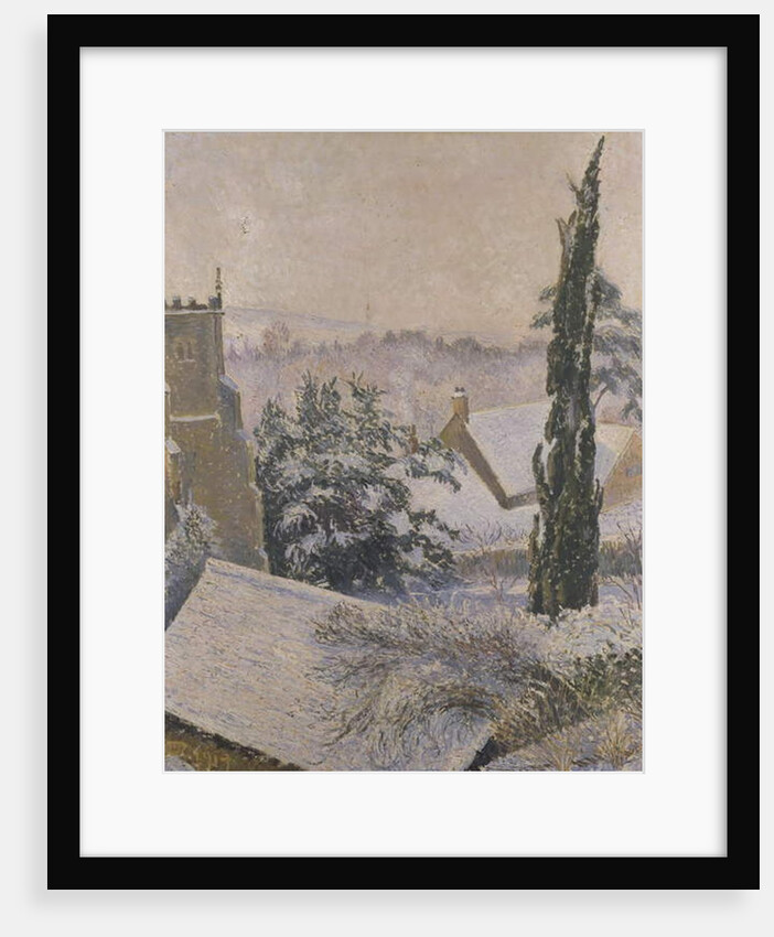 East Knoyle Church: Snow, 1917 by Lucien Pissarro