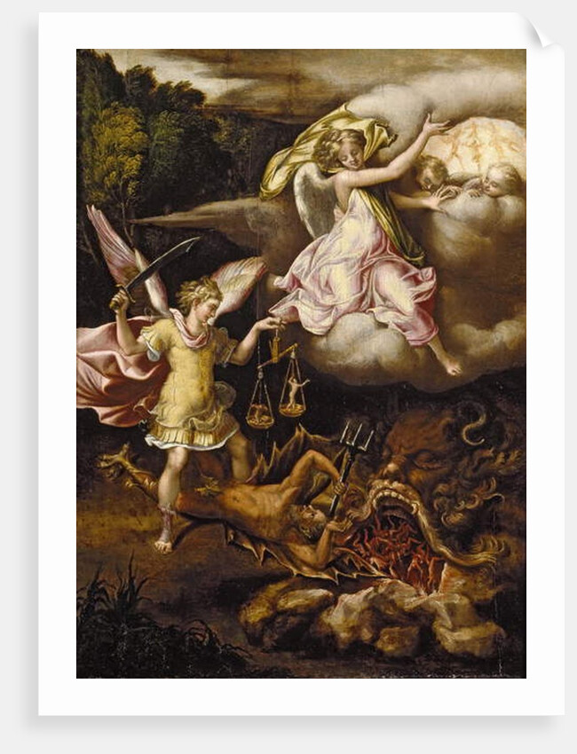 St Michael subduing Satan and weighing the Souls of the Dead, c. 1540 - 1549 by Lelio Orsi da Novellara