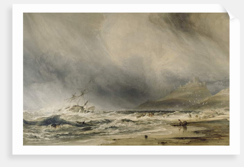 Bambourough Castle, 1852 by Anthony Vandyke Copley Fielding