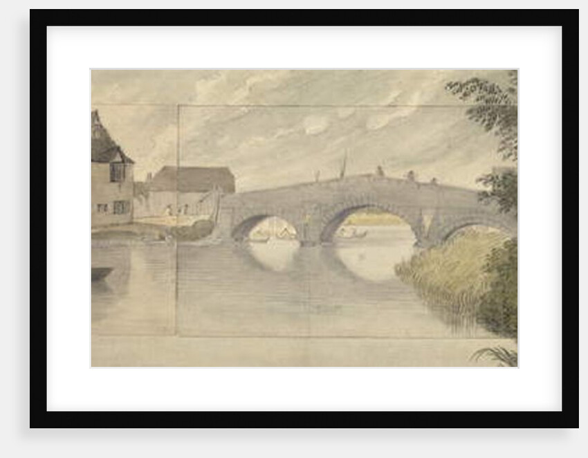Hythe Bridge, Oxford, 1789 by John Baptist Malchair