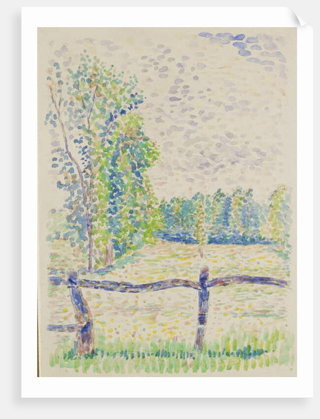 La Barrière, Eragny Meadows, c.1886 by Lucien Pissarro