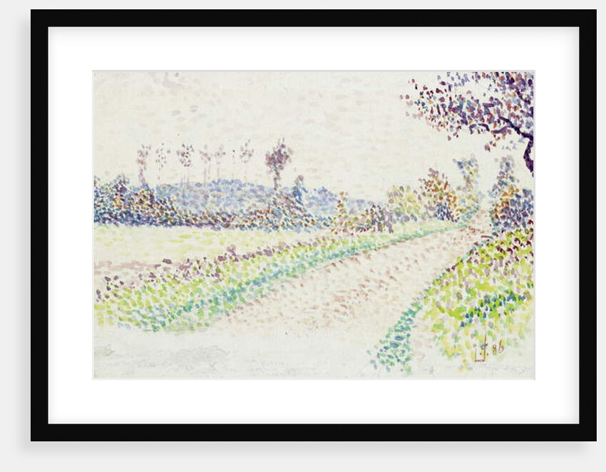 Road near Eragny, 1886 by Lucien Pissarro