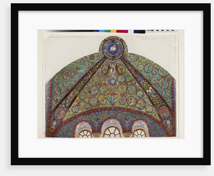 Drawing of Mosaics in the Vault of the Chancel of San Vitale, Ravenna, 1884 by Thomas Matthews Rooke