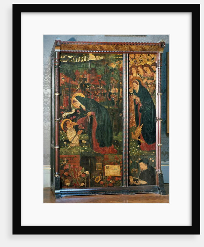 The Prioress' Tale, decorated wardrobe, designed by Philip Webb, 1859 by Edward Coley Burne-Jones